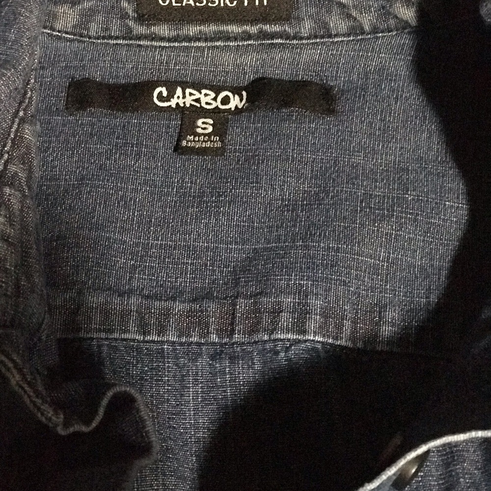 blue denim shirt with long sleeves - Picture 6 of 8